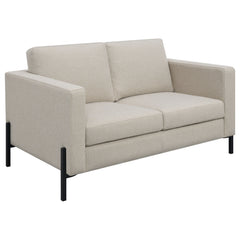 Orleans Furniture - Coaster - Tilly Upholstered Track Arm Loveseat Oatmeal - 509902