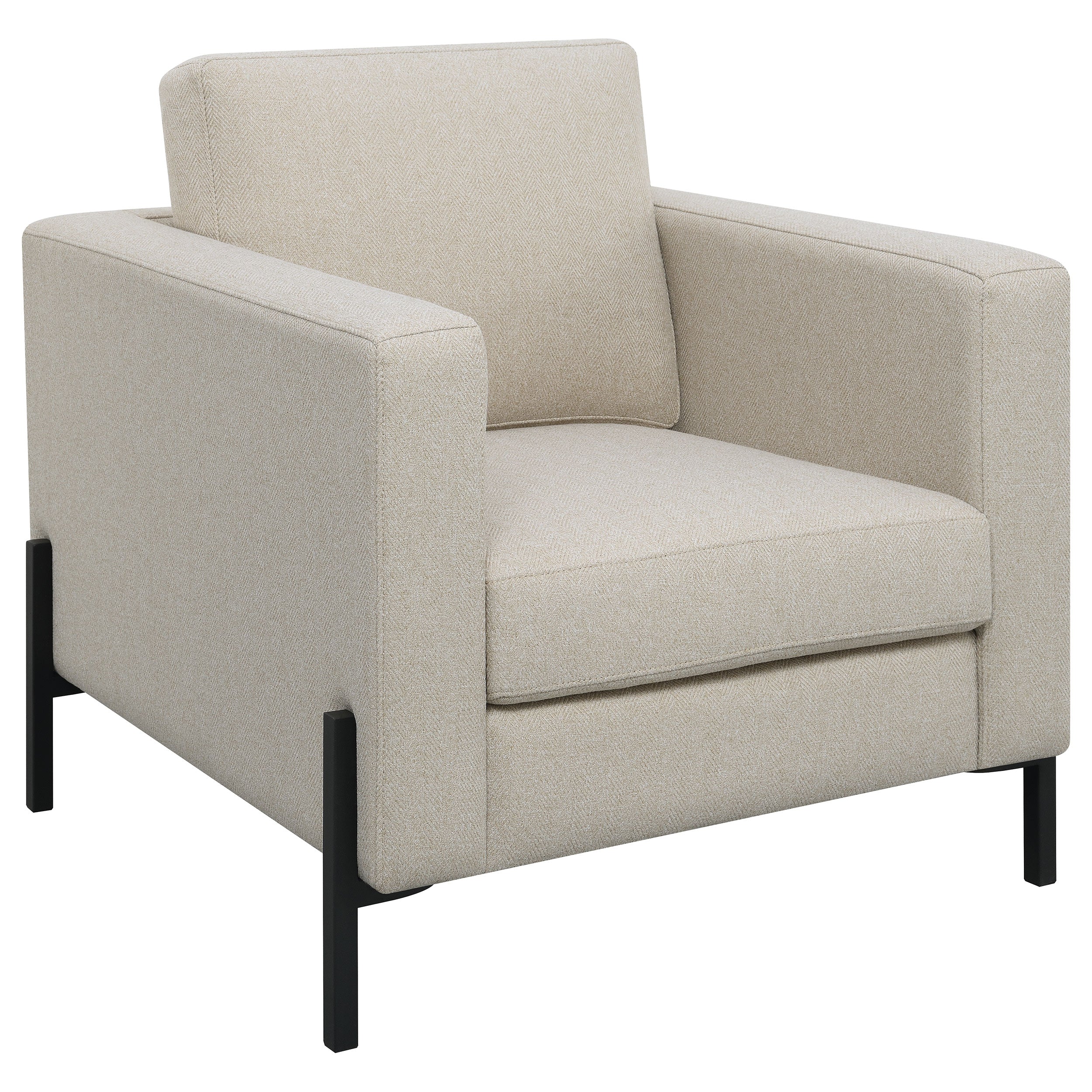 Orleans Furniture - Coaster - Tilly Upholstered Track Arm Accent Chair Oatmeal - 509903