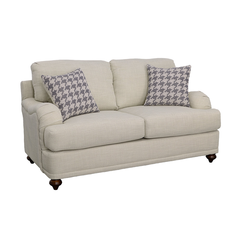 Orleans Furniture - Coaster - Glenn Upholstered English Arm Loveseat Light Grey and Blue - 511092