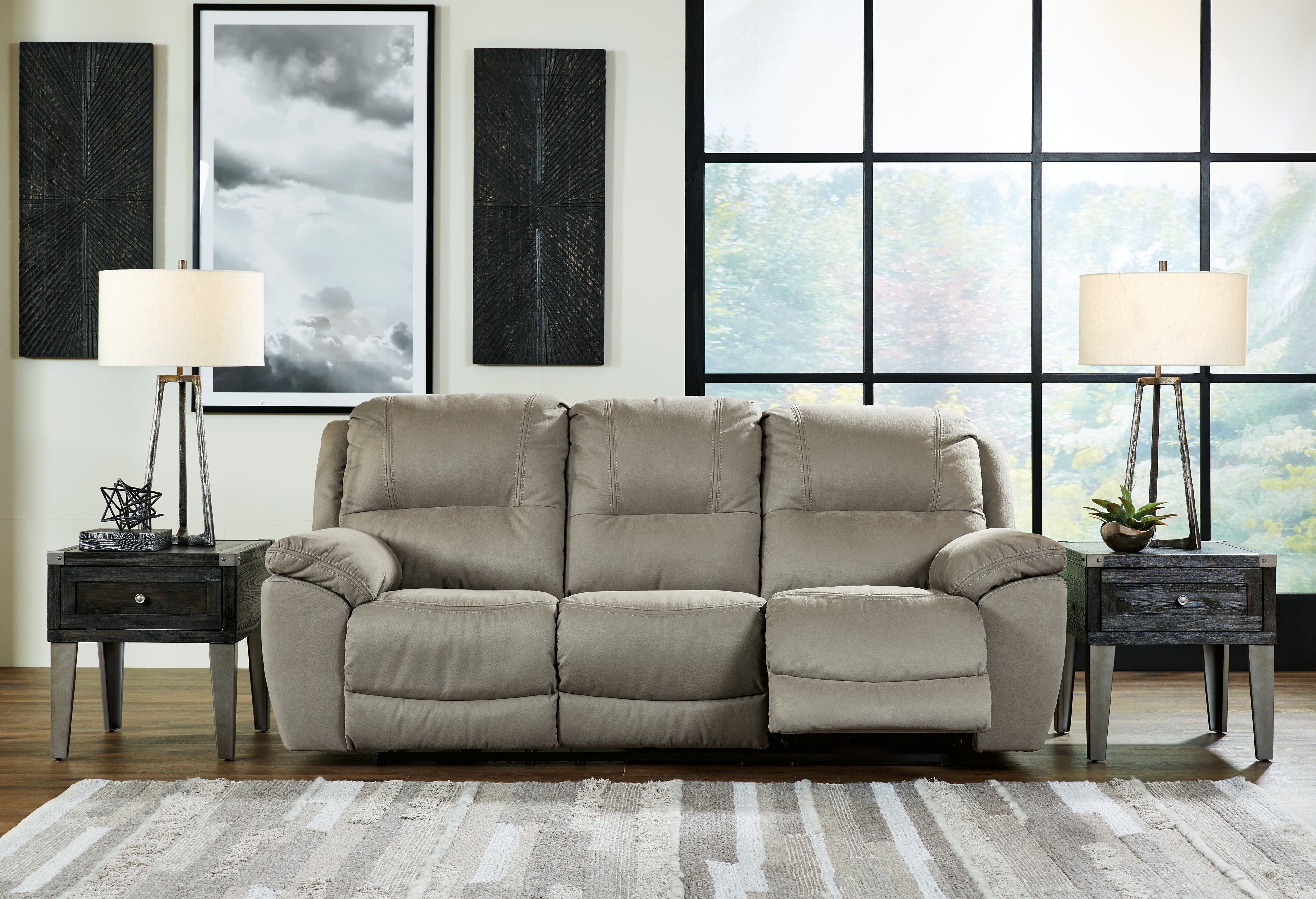 Orleans Furniture - Ashley Furniture - Next-Gen Gaucho Living Room - Reclining Power Sofa / Putty - 5420387