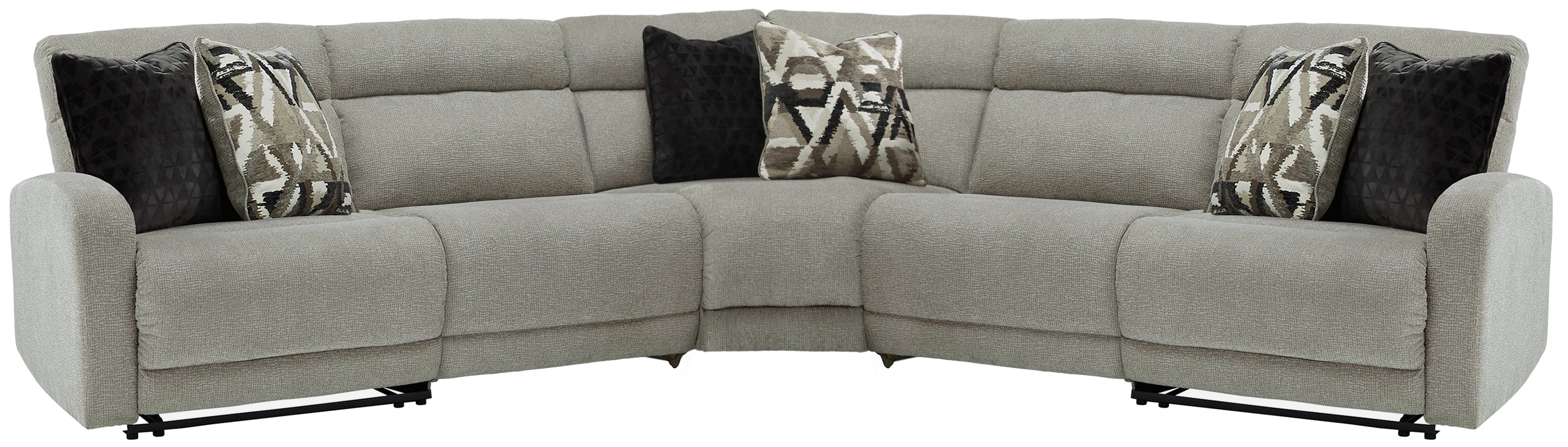 Orleans Furniture - Ashley Furniture - Colleyville Sectional - 5-Piece Power Reclining Sectional / Stone - 54405S6