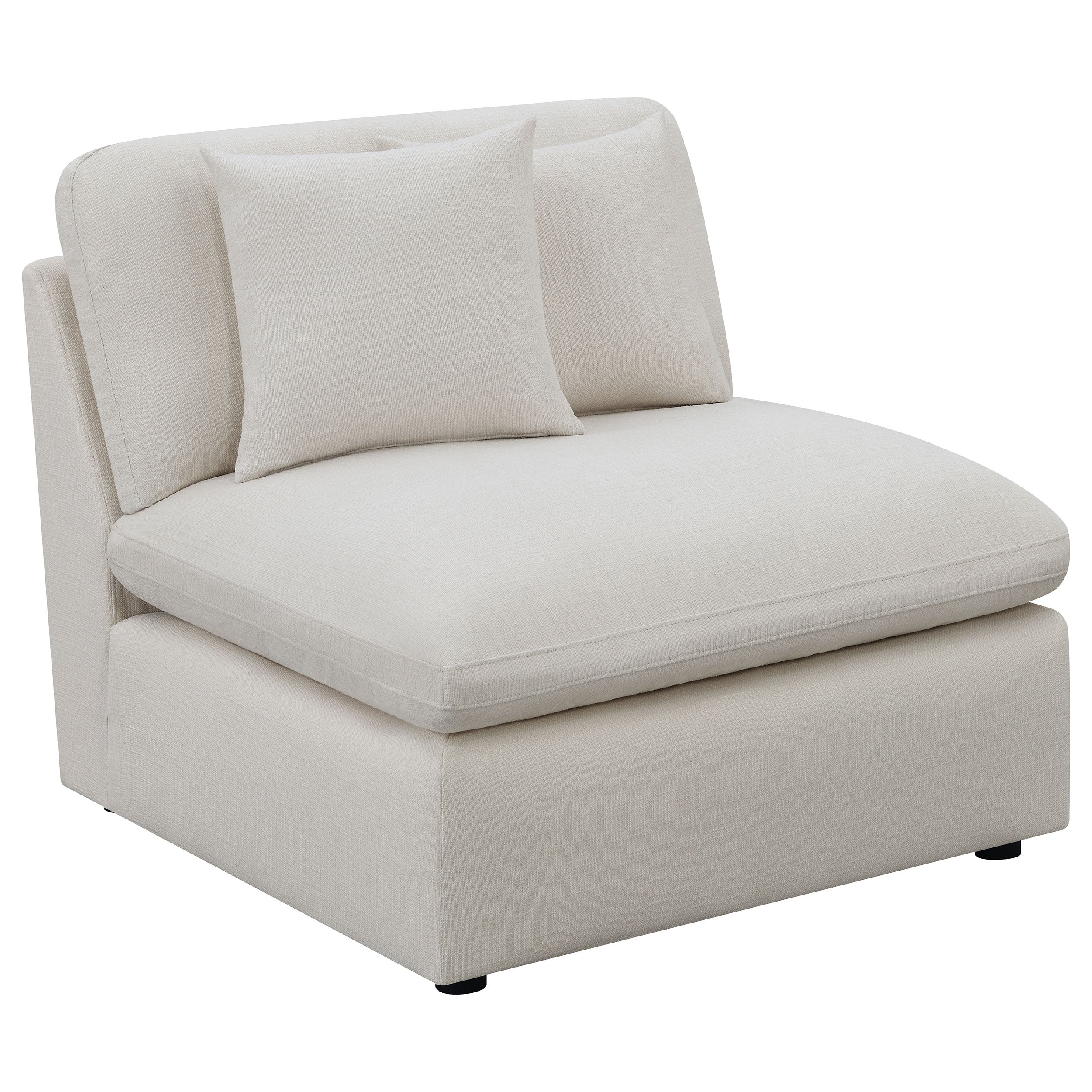 Orleans Furniture - Coaster - Hobson Upholstered Armless Chair Ivory - 551451