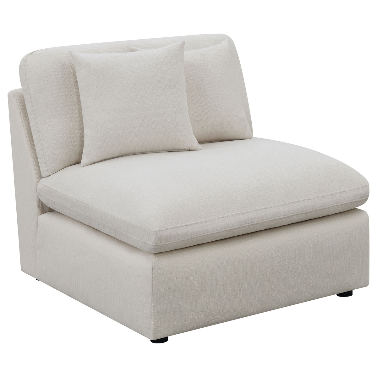 Orleans Furniture - Coaster - Hobson Upholstered Armless Chair Ivory - 551451