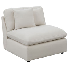 Orleans Furniture - Coaster - Hobson Upholstered Armless Chair Ivory - 551451