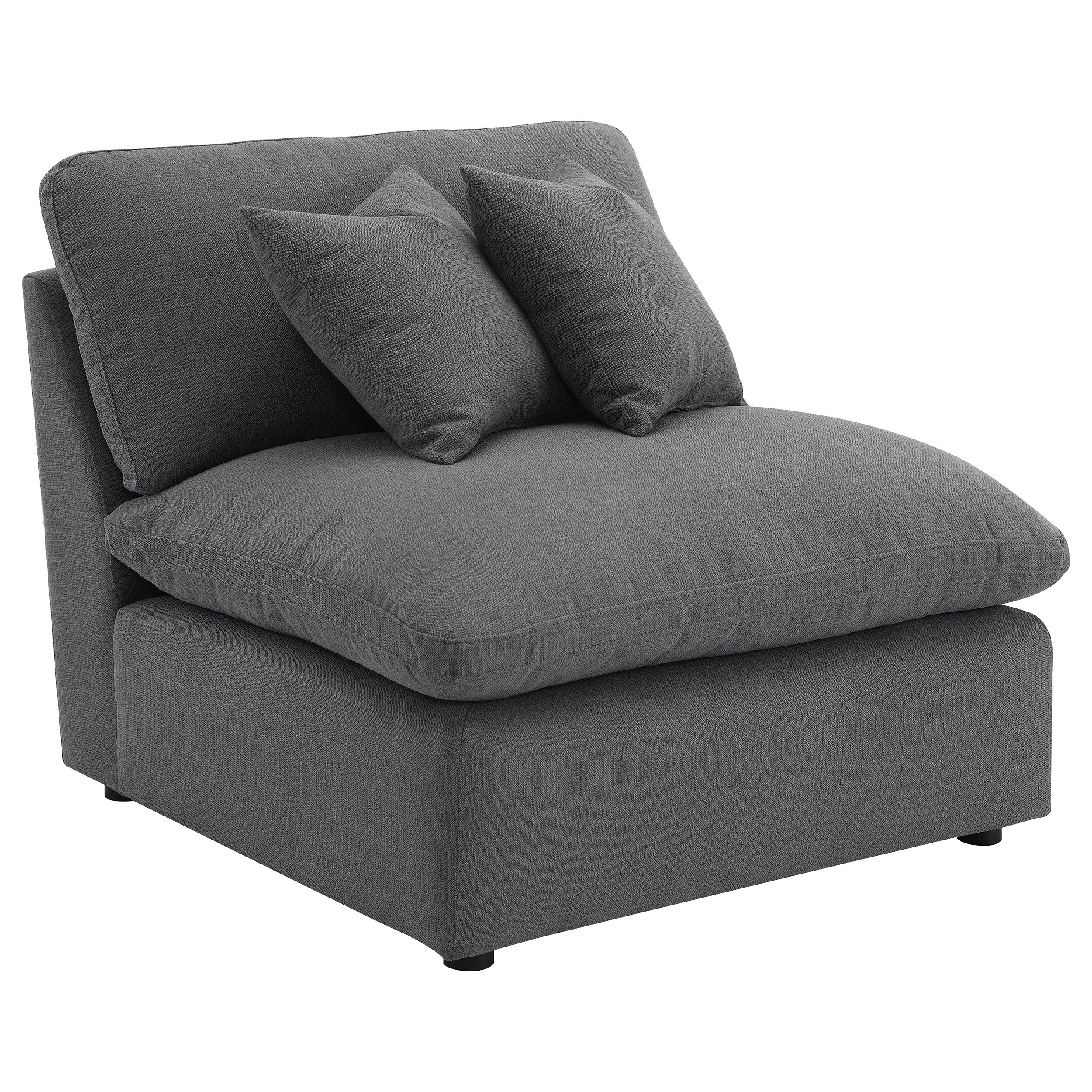 Orleans Furniture - Coaster - Hobson Upholstered Armless Chair Charcoal - 551455