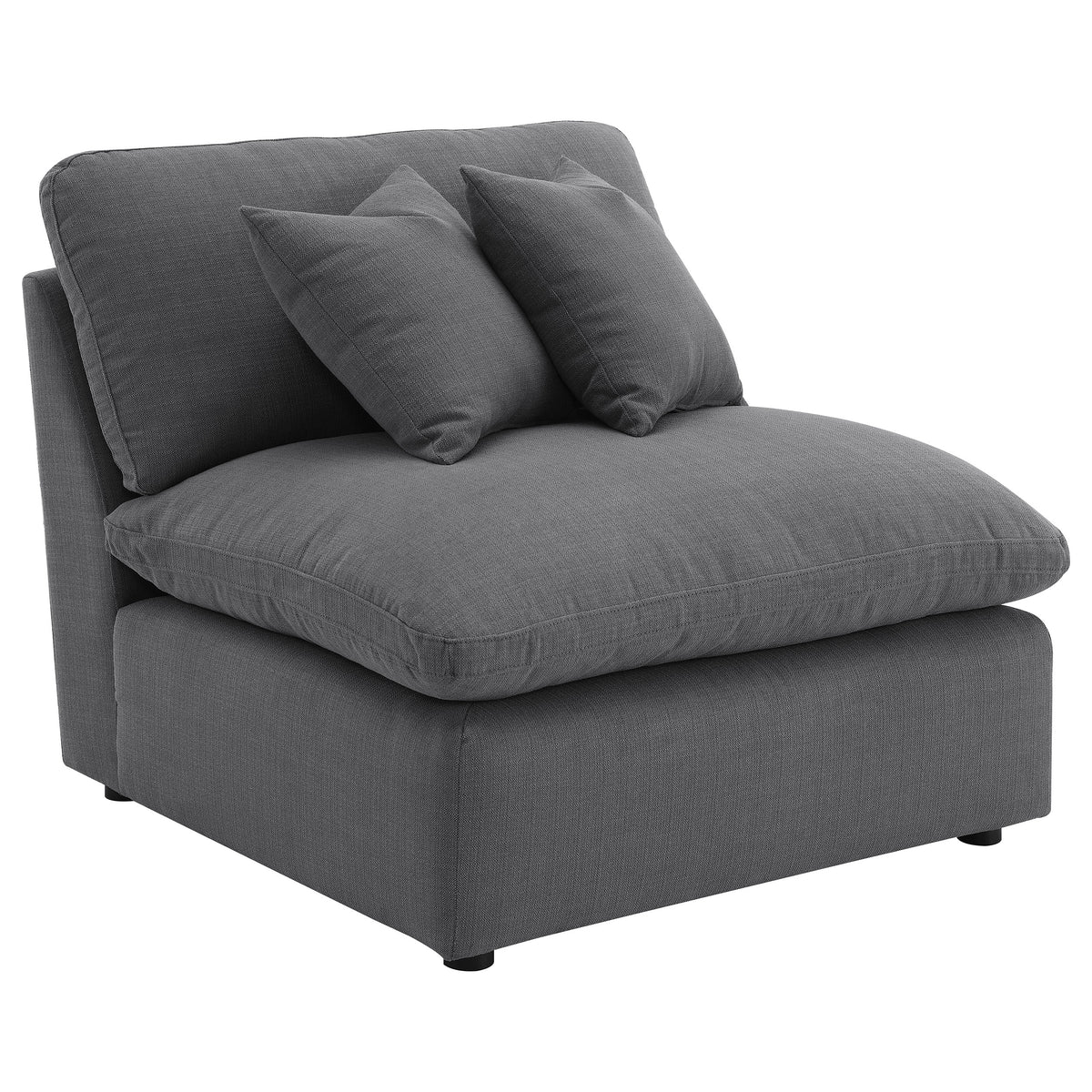 Orleans Furniture - Coaster - Hobson Upholstered Armless Chair Charcoal - 551455