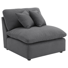 Orleans Furniture - Coaster - Hobson Upholstered Armless Chair Charcoal - 551455