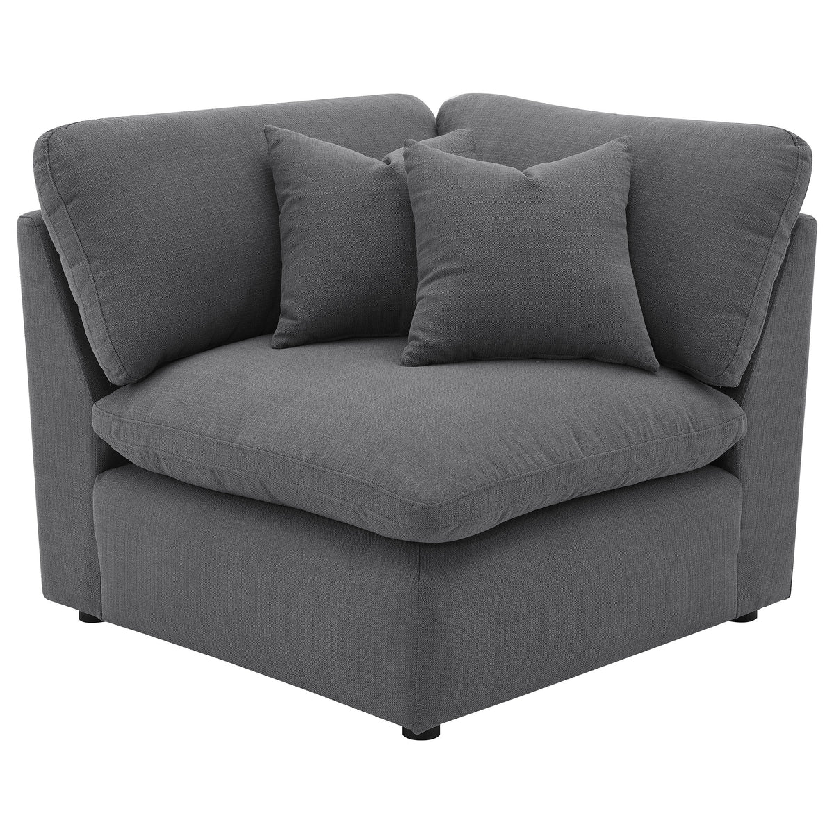 Orleans Furniture - Coaster - Hobson Upholstered Corner Charcoal - 551456