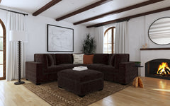 Orleans Furniture - Coaster - Lakeview 6-piece Upholstered Modular Sectional Chocolate - 551464-SETA