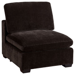Orleans Furniture - Coaster - Lakeview Upholstered Armless Chair Dark Chocolate - 551464