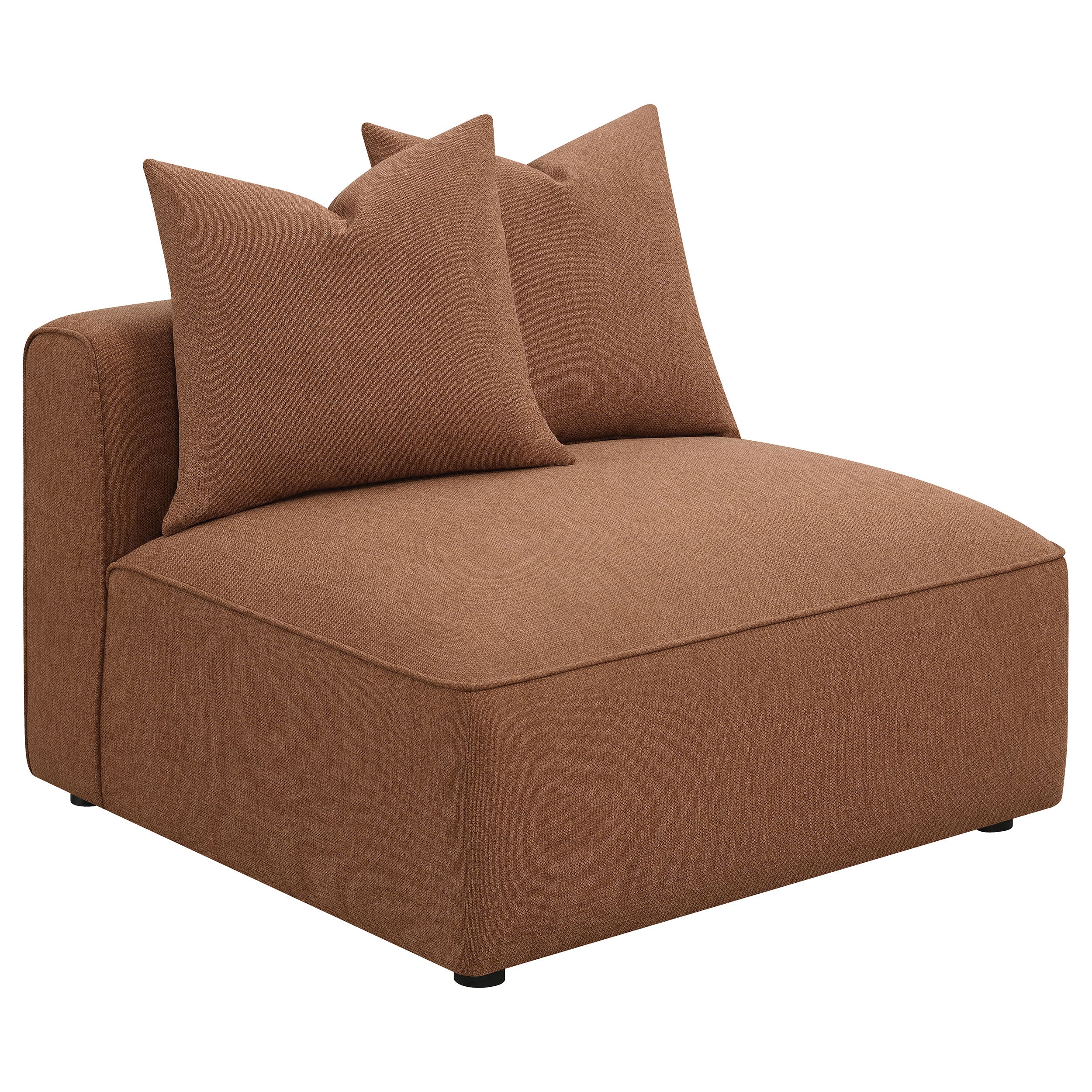 Orleans Furniture - Coaster - Jennifer Upholstered Armless Chair Terracotta - 551591