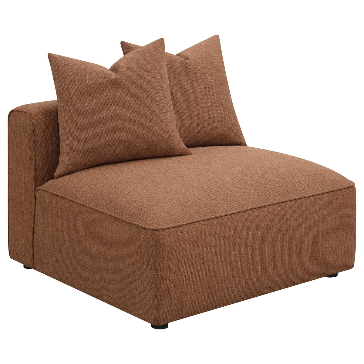 Orleans Furniture - Coaster - Jennifer Upholstered Armless Chair Terracotta - 551591
