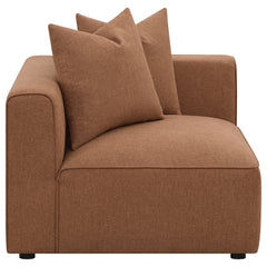 Orleans Furniture - Coaster - Jennifer Upholstered Corner Chair Terracotta - 551592