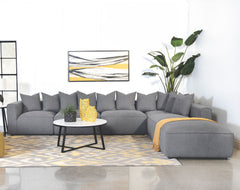 Orleans Furniture - Coaster - Jennifer 6-piece Upholstered Modular Sectional Grey - 551594-SET