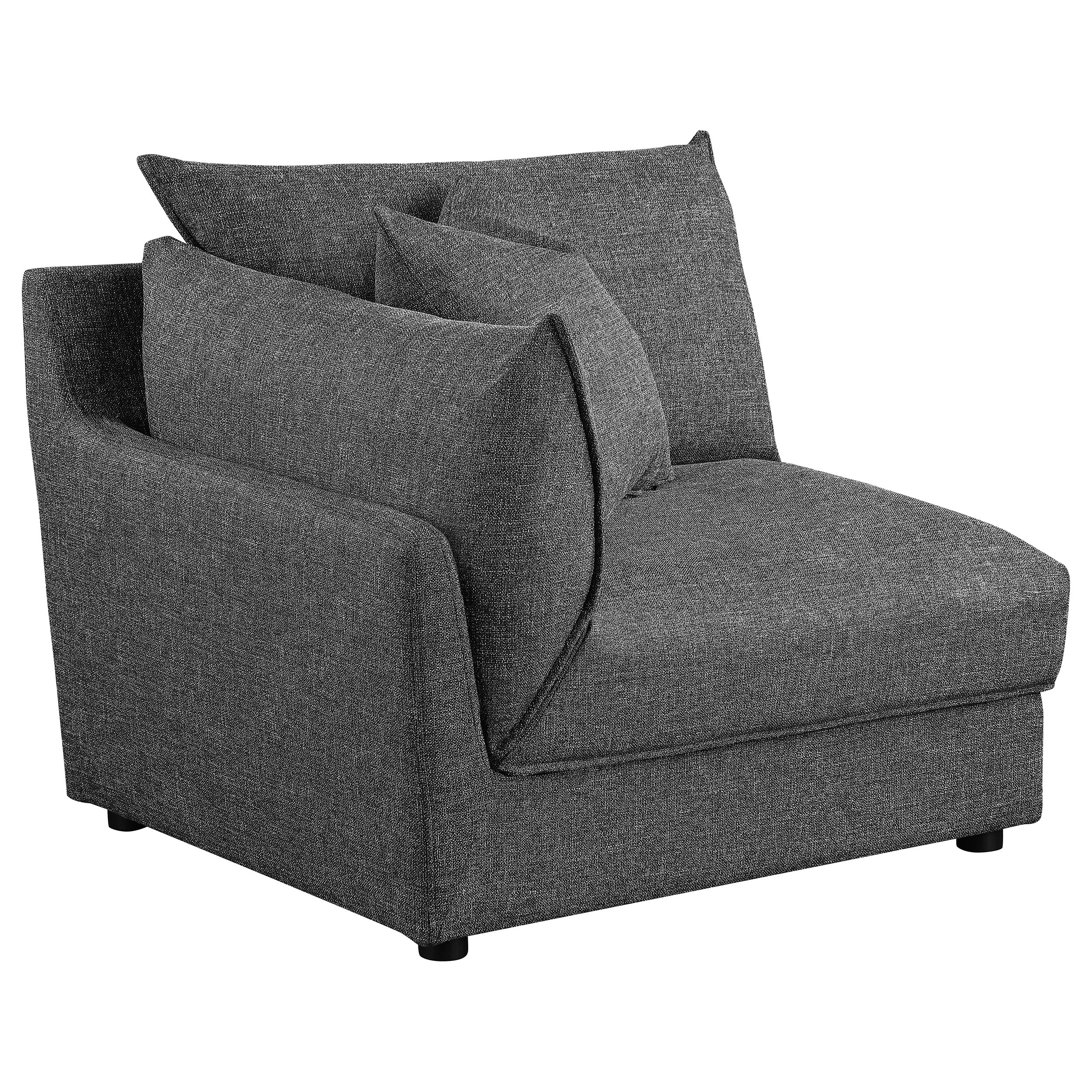 Orleans Furniture - Coaster - Sasha Upholstered LAF Chair Barely Black - 551684LAF