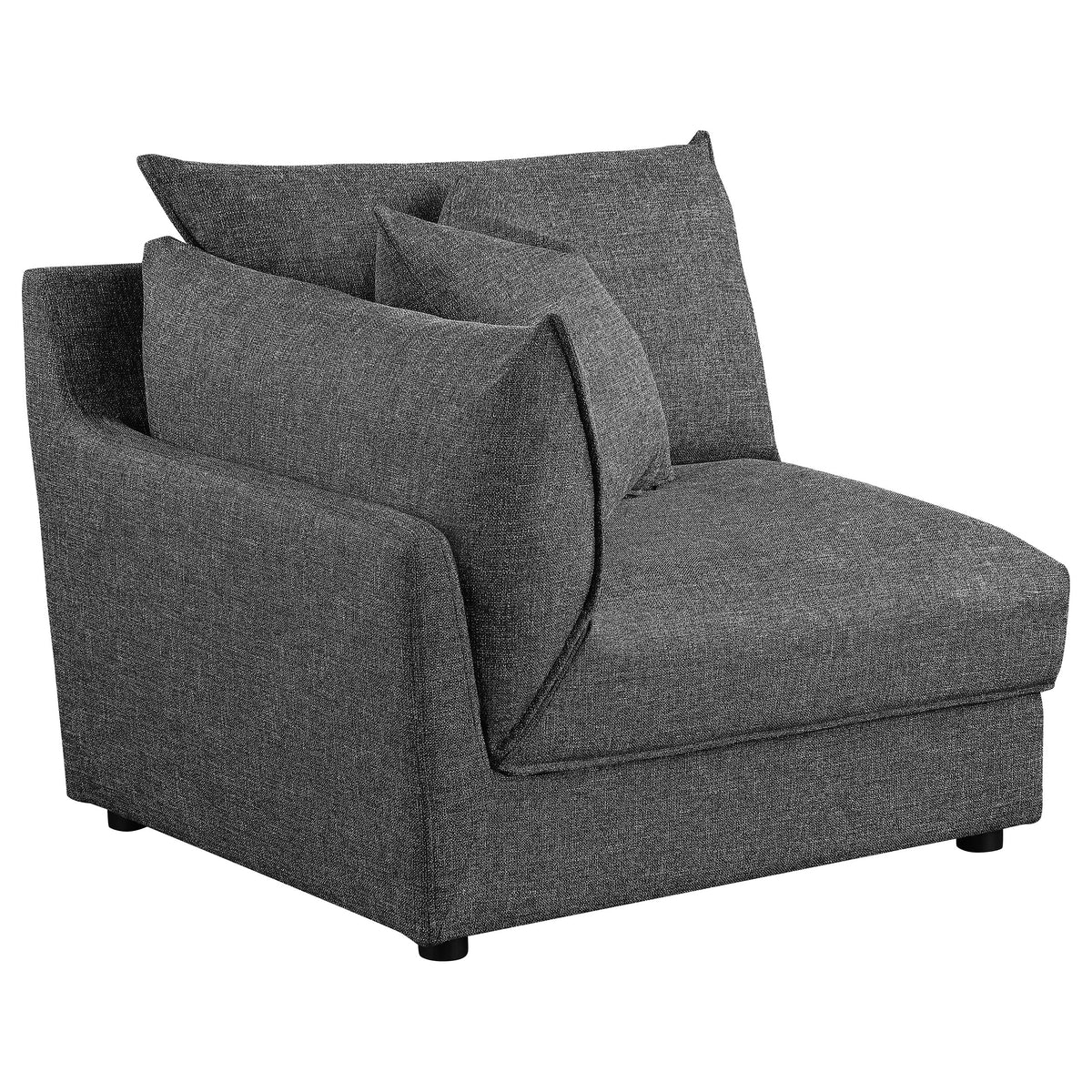 Orleans Furniture - Coaster - Sasha Upholstered LAF Chair Barely Black - 551684LAF