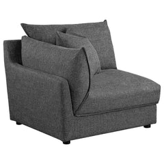 Orleans Furniture - Coaster - Sasha Upholstered LAF Chair Barely Black - 551684LAF