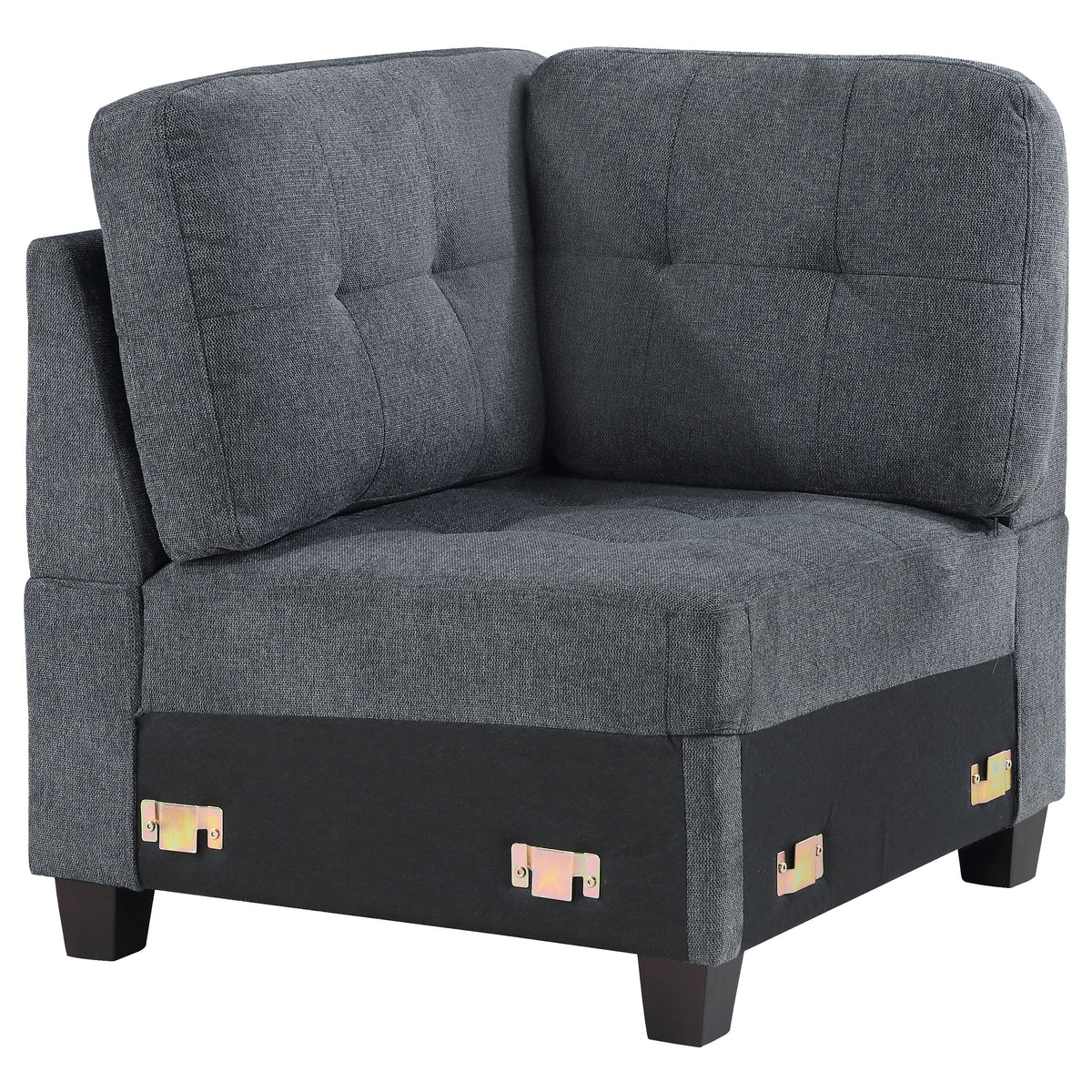 Orleans Furniture - Coaster - Georgina Upholstered Corner Chair Steel Grey - 551702