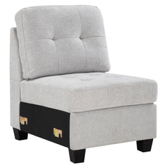 Orleans Furniture - Coaster - Georgina Upholstered Armless Chair Steel Beige - 551705