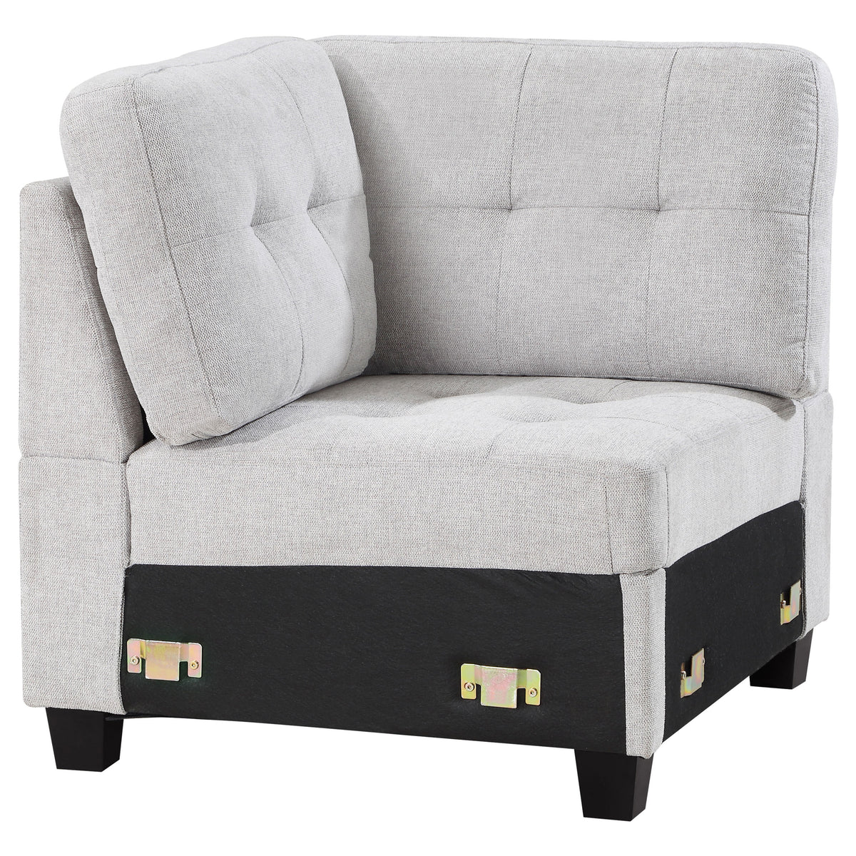 Orleans Furniture - Coaster - Georgina Upholstered Corner Chair Steel Beige - 551706