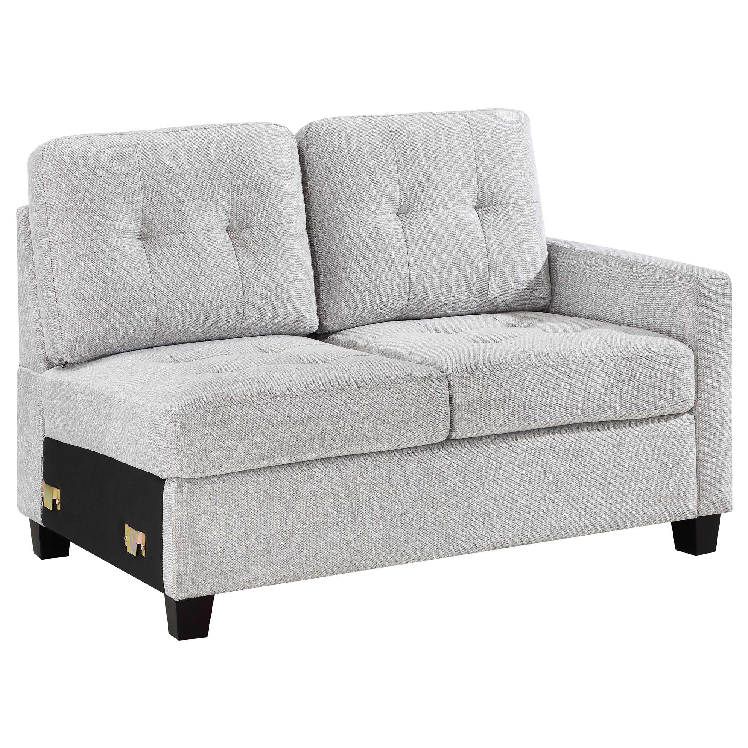 Orleans Furniture - Coaster - Georgina Upholstered RAF Chair Steel Beige - 551708RAF