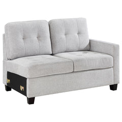 Orleans Furniture - Coaster - Georgina Upholstered RAF Chair Steel Beige - 551708RAF
