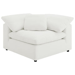 Orleans Furniture - Coaster - Raleigh Boucle Upholstered Corner Chair Ivory - 551752