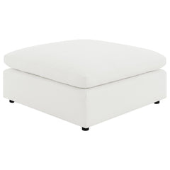 Orleans Furniture - Coaster - Raleigh Boucle Upholstered Ottoman Ivory - 551753