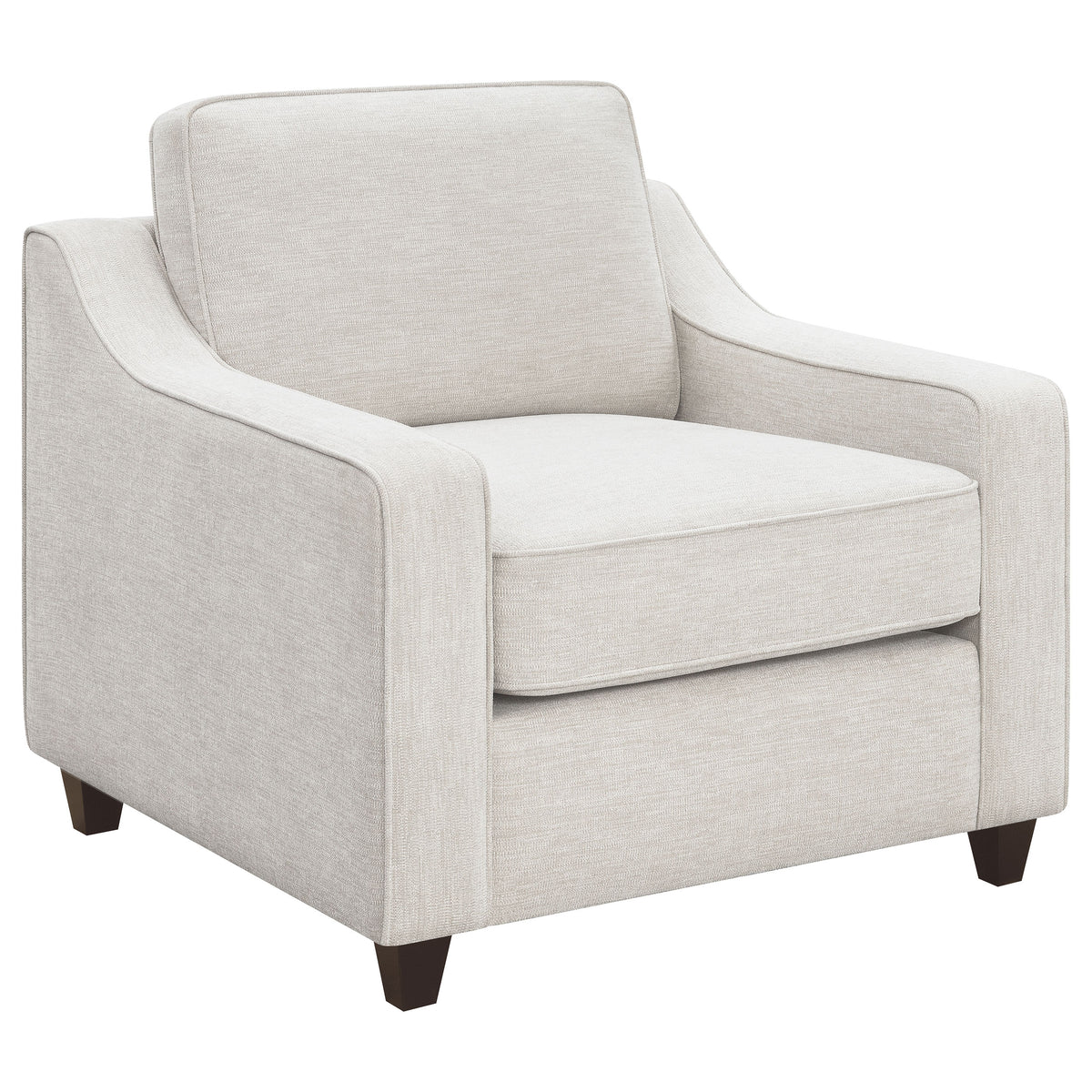 Orleans Furniture - Coaster - Christine Upholstered Sloped Arm Accent Chair Beige - 552063