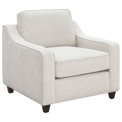 Orleans Furniture - Coaster - Christine Upholstered Sloped Arm Accent Chair Beige - 552063