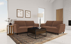 Orleans Furniture - Coaster - Selma 2-piece Velvet Upholstered Crescent Arm Sofa Set Rust - 552101-S2