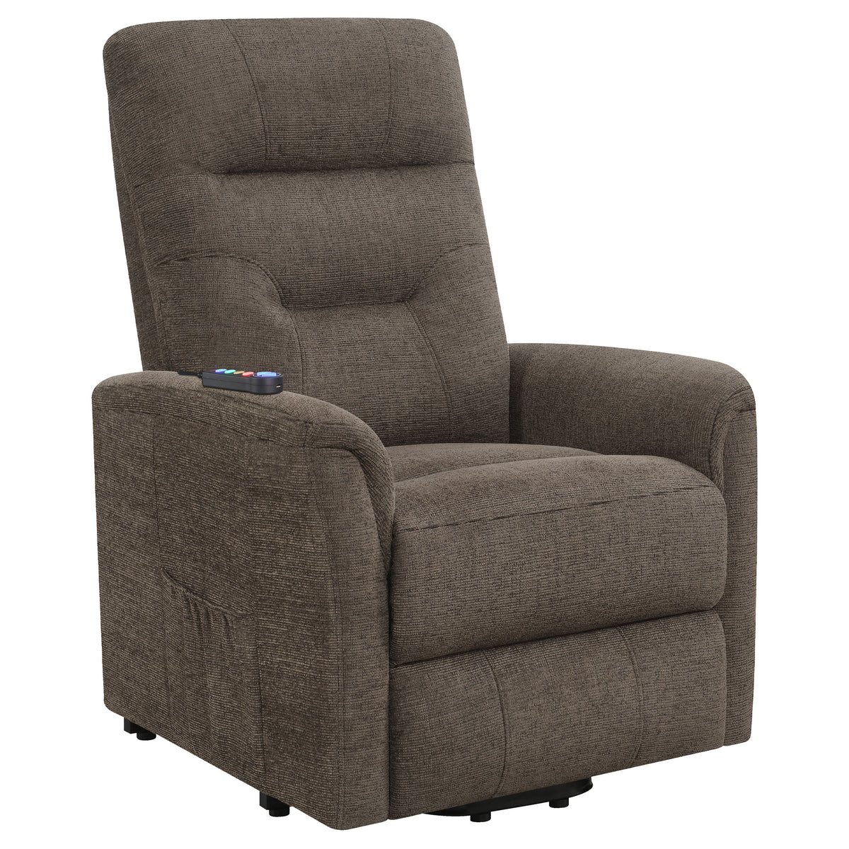 Orleans Furniture - Coaster - Henrietta Upholstered Power Lift Massage Chair Brown - 609404P