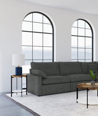 Collins Modular Armless Chair Dark Grey