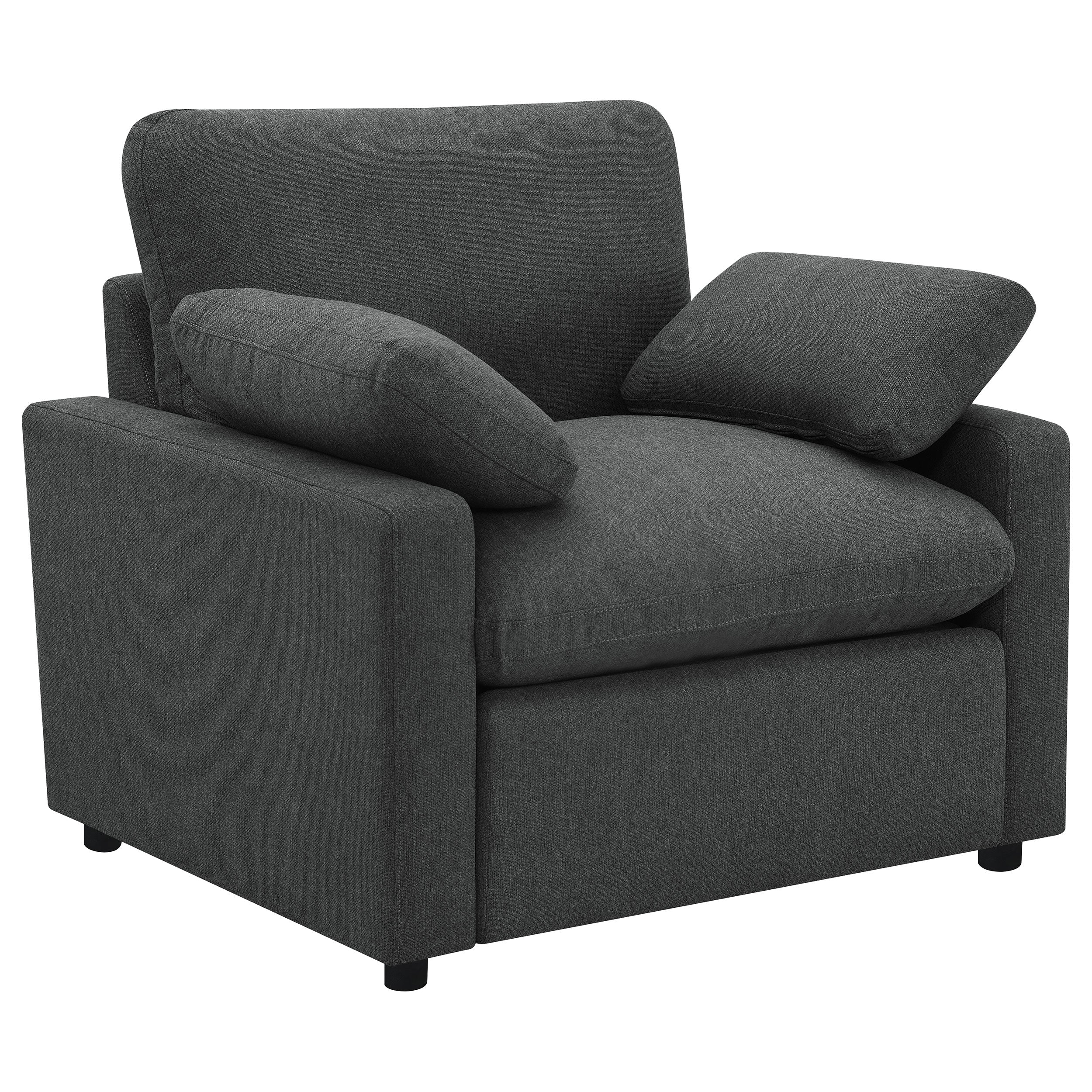 Orleans Furniture - Coaster - Collins Upholstered Power Recliner Chair Dark Grey - 609533P