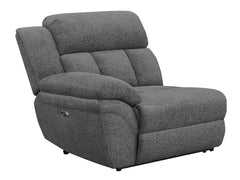 Orleans Furniture - Coaster - Bahrain Upholstered LAF Power Recliner Charcoal - 609540LRP