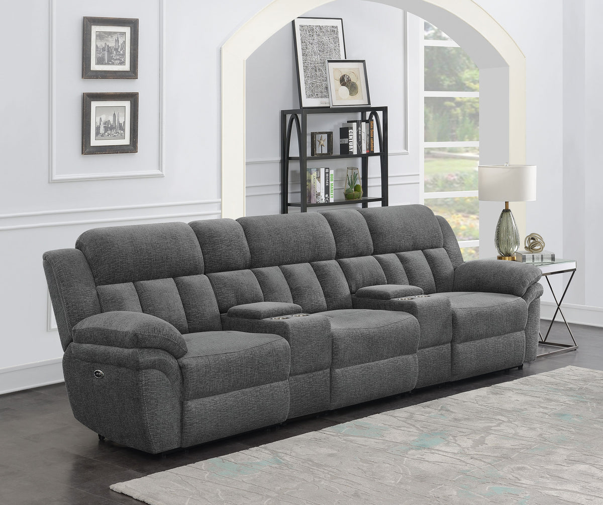 Orleans Furniture - Coaster - Bahrain 5-piece Power Home Theater Seating Charcoal - 609541PT