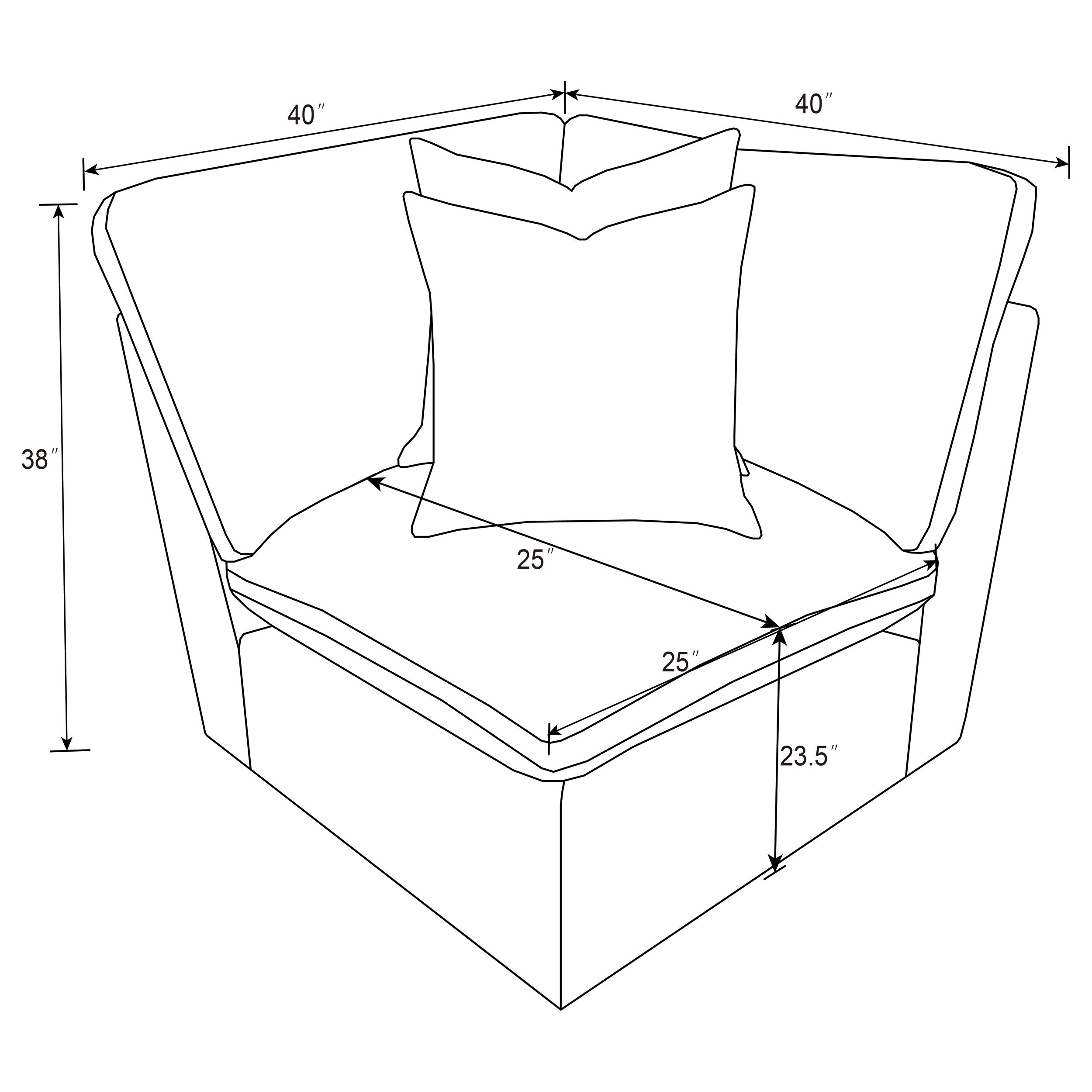 Collins Modular Corner Chair Grey