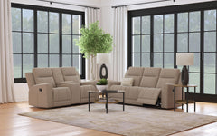 Orleans Furniture - Coaster - Brentwood 2-piece Upholstered Reclining Sofa Set Taupe - 610281-S2