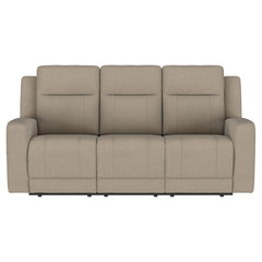 Brentwood 2-piece Upholstered Reclining Sofa Set Taupe