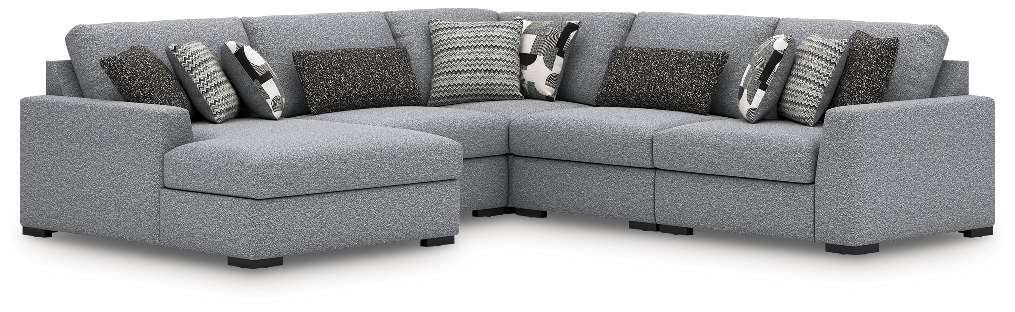 Orleans Furniture - Ashley Furniture - Bealton Sectional - RAF 5-Piece Sectional with Chaise / Salt and Pepper - 61305S8