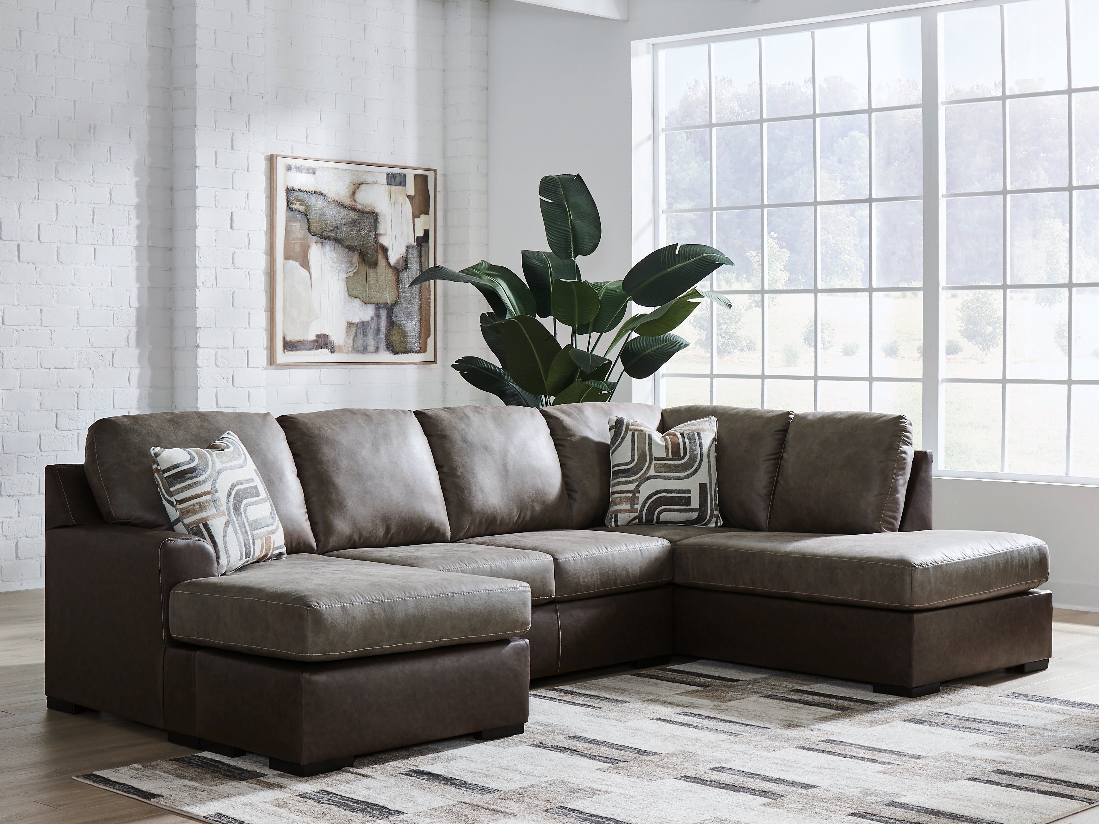 Orleans Furniture - Ashley Furniture - Castille Way Sectional - LAF 2-Piece Sectional with Chaise / Fossil - PC62703S2