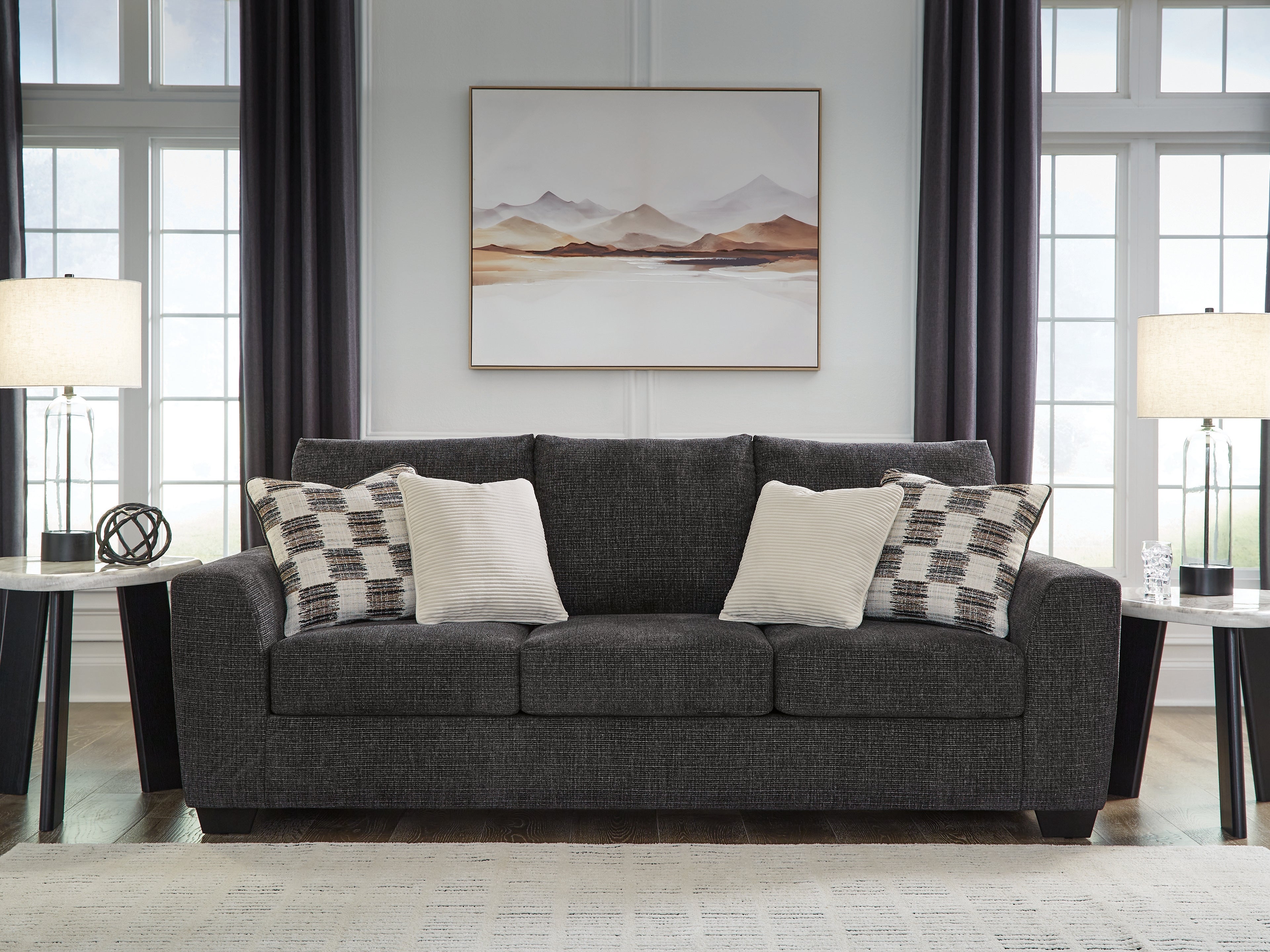 Orleans Furniture - Ashley Furniture - Loreo Living Room - Sofa / Ebony - 6310138