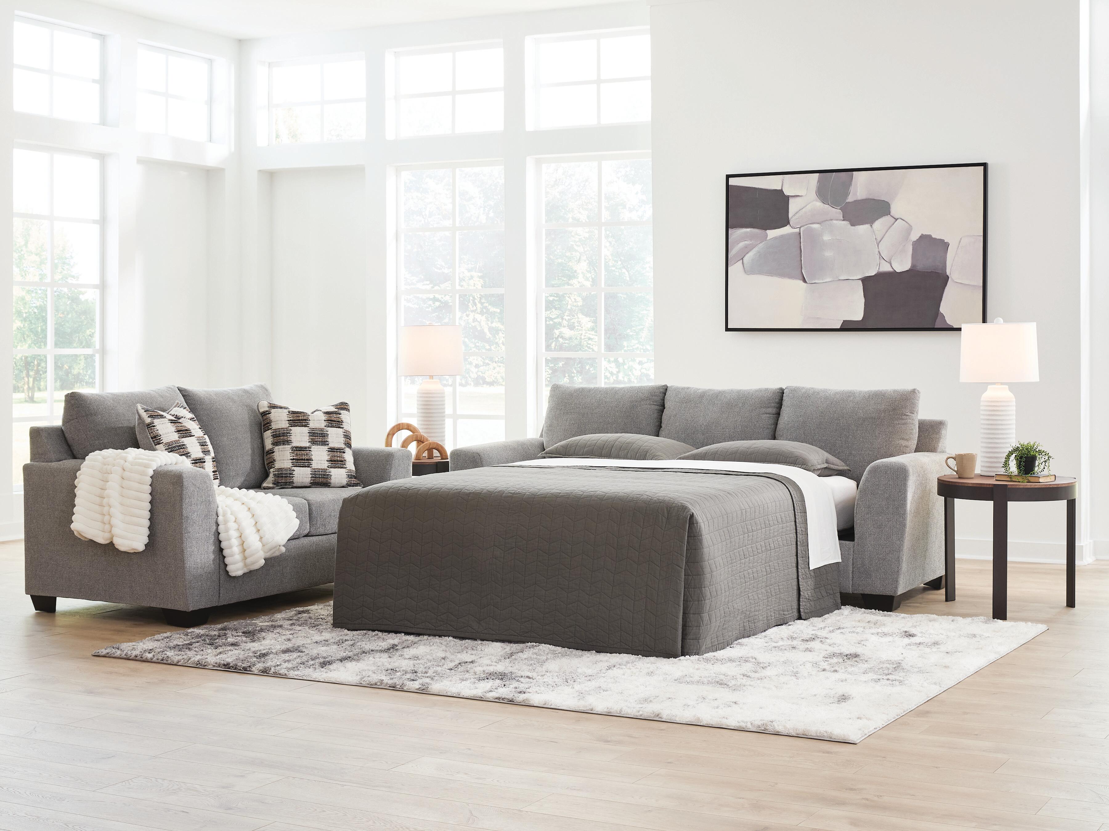 Orleans Furniture - Ashley Furniture - Loreo Living Room - Queen Sofa Sleeper / Flint - 6310339