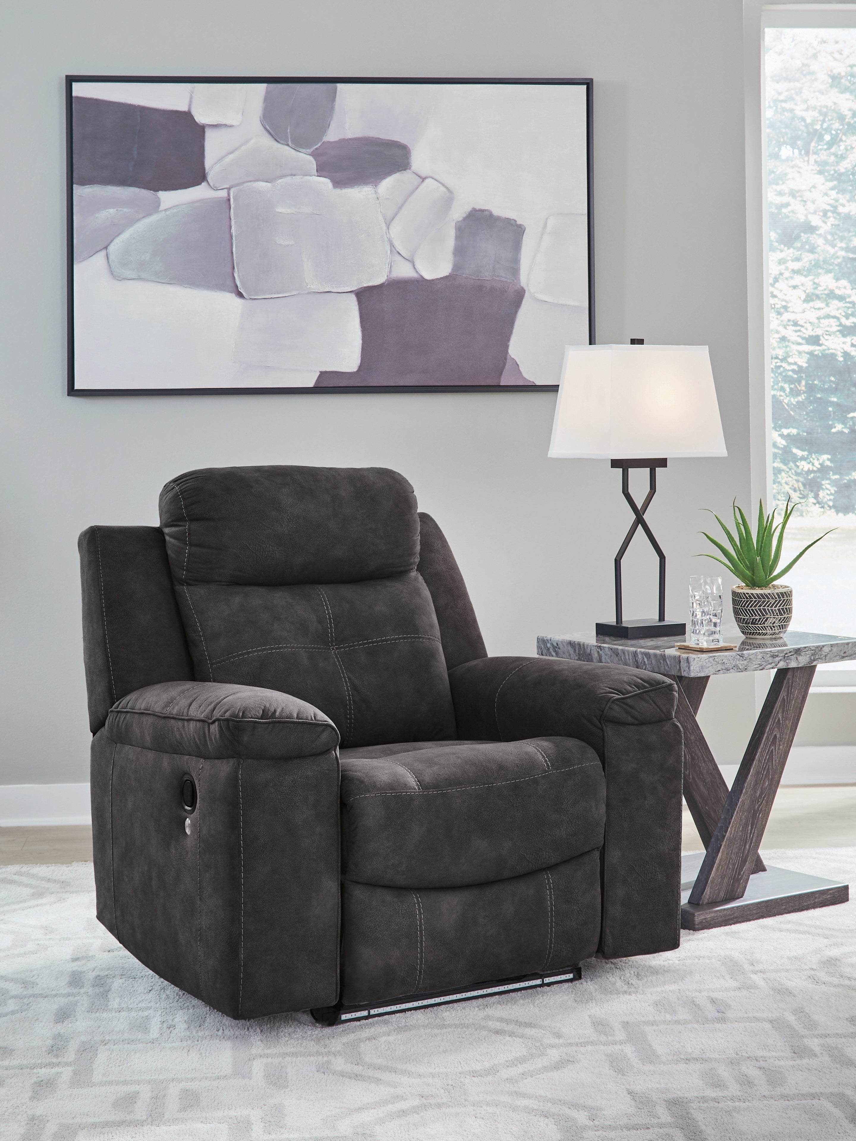 Orleans Furniture - Ashley Furniture - Brysonview Living Room - Zero Wall Recliner / Charcoal - 6360529