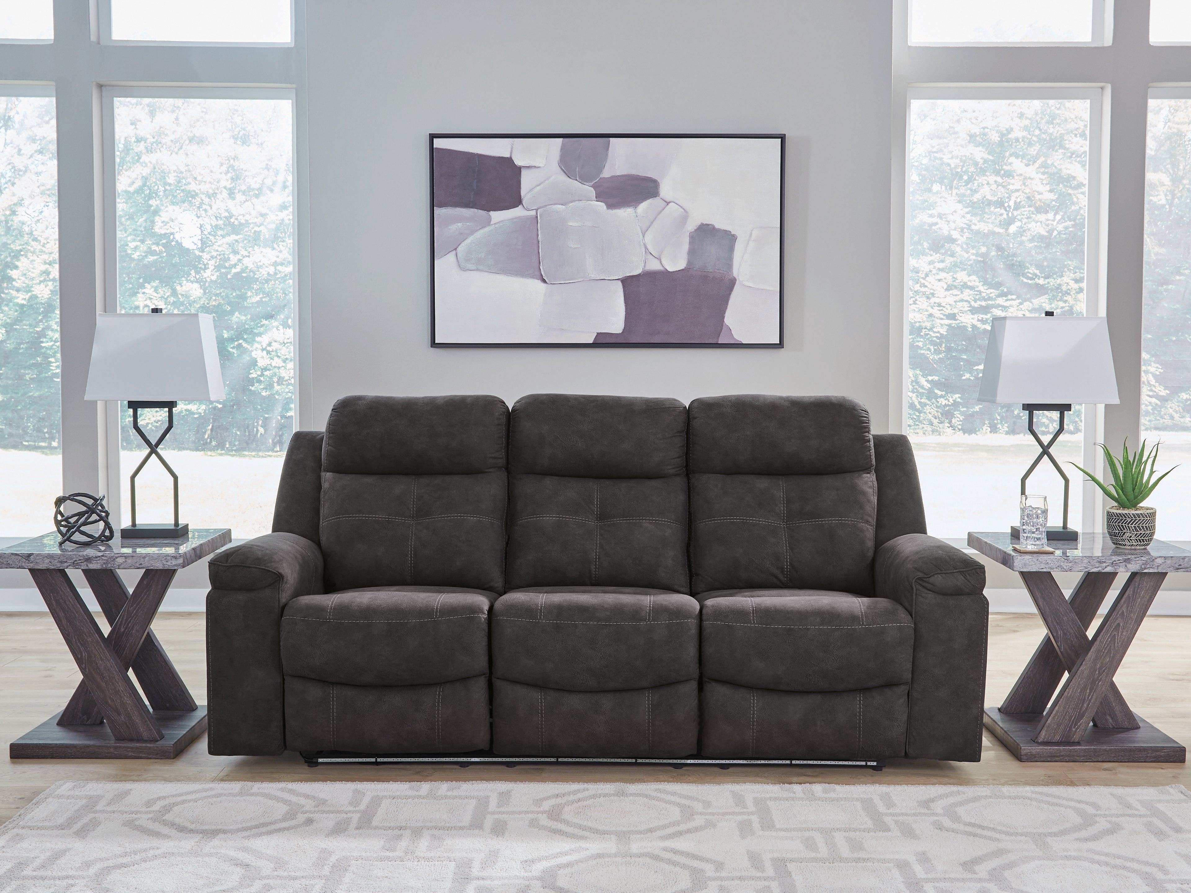 Orleans Furniture - Ashley Furniture - Brysonview Living Room - Reclining Sofa / Charcoal - 6360588