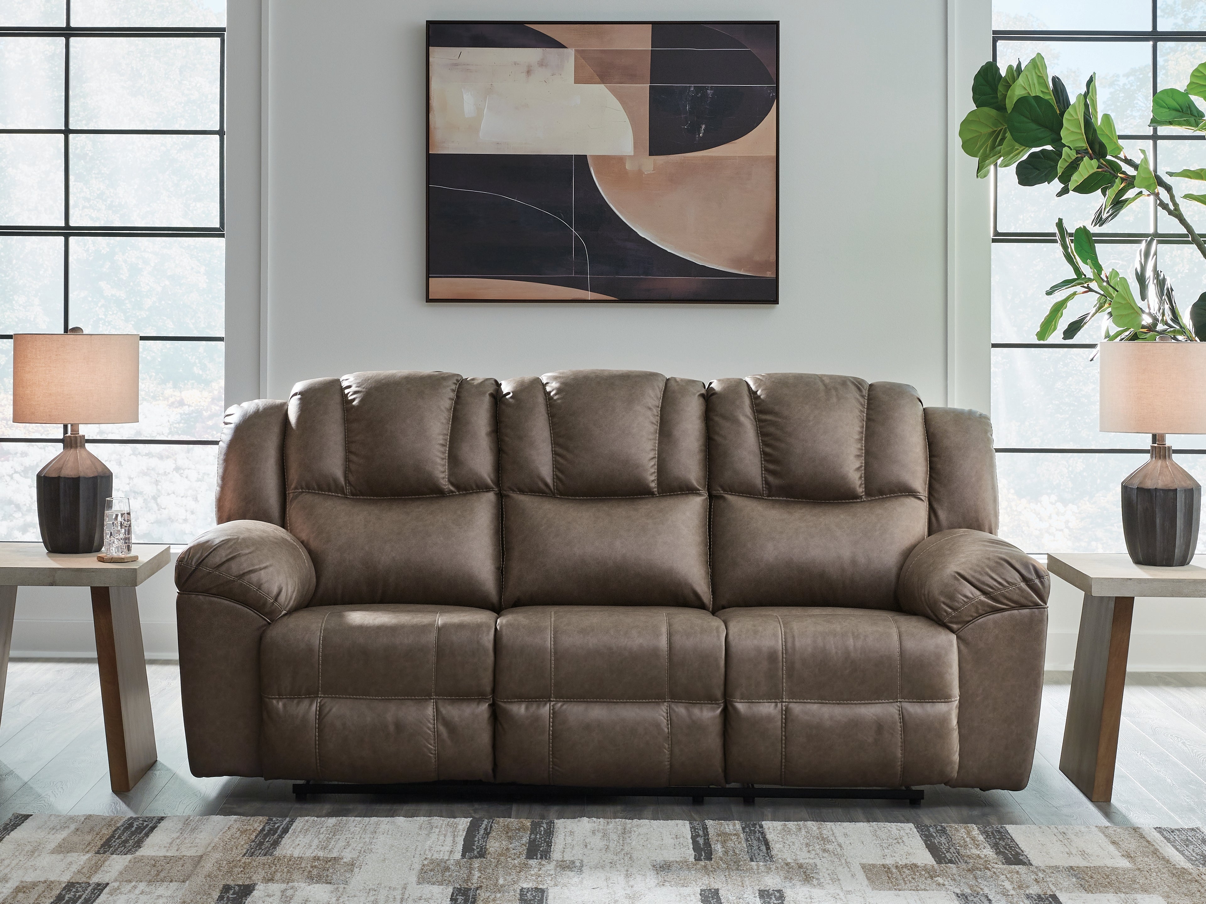Orleans Furniture - Ashley Furniture - Lowilla Living Room - Reclining Sofa / Driftwood - PC6450688