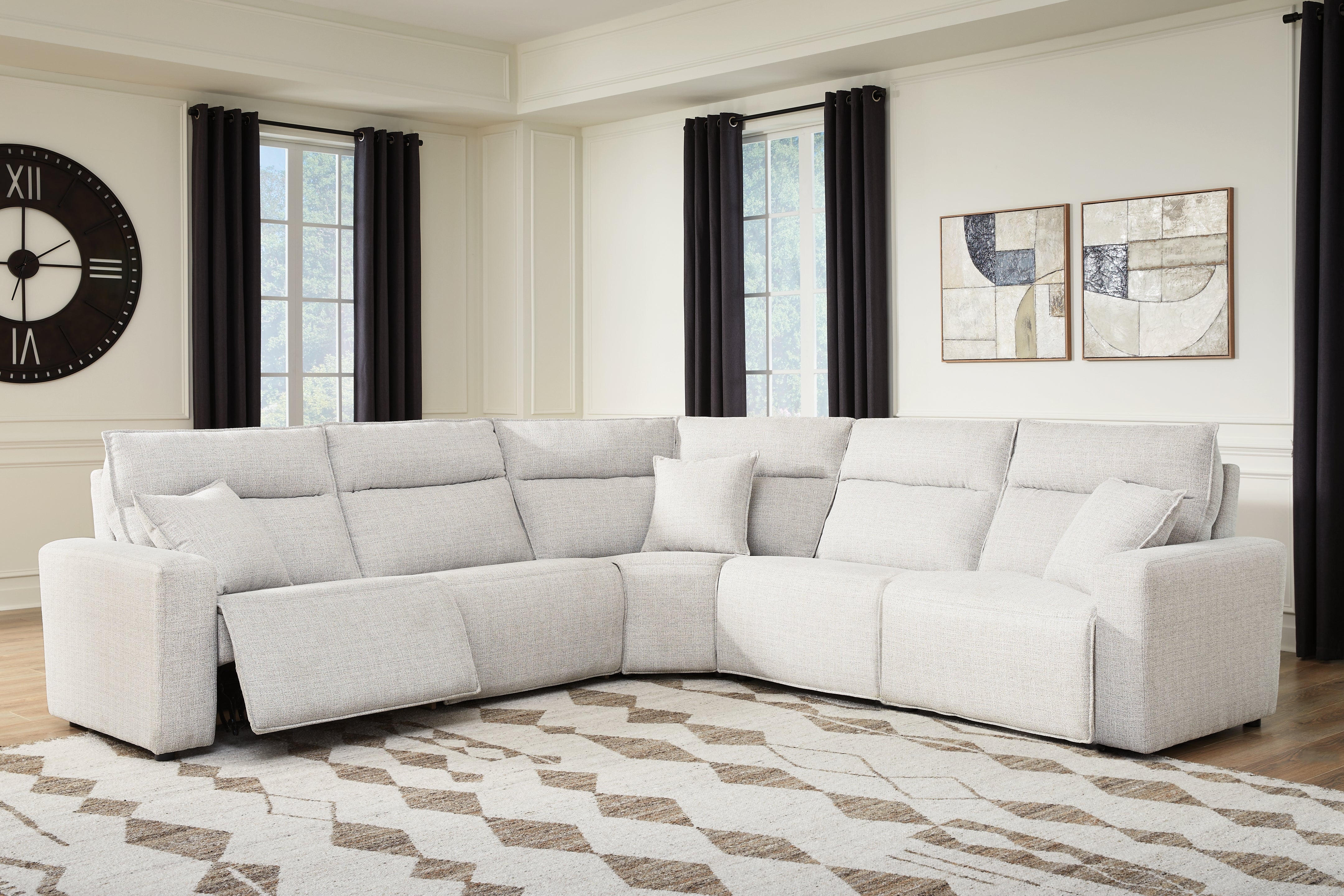 Orleans Furniture - Ashley Furniture - ModMax II Sectional - 5-Piece Power Reclining Sectional / Stone - 65907S8