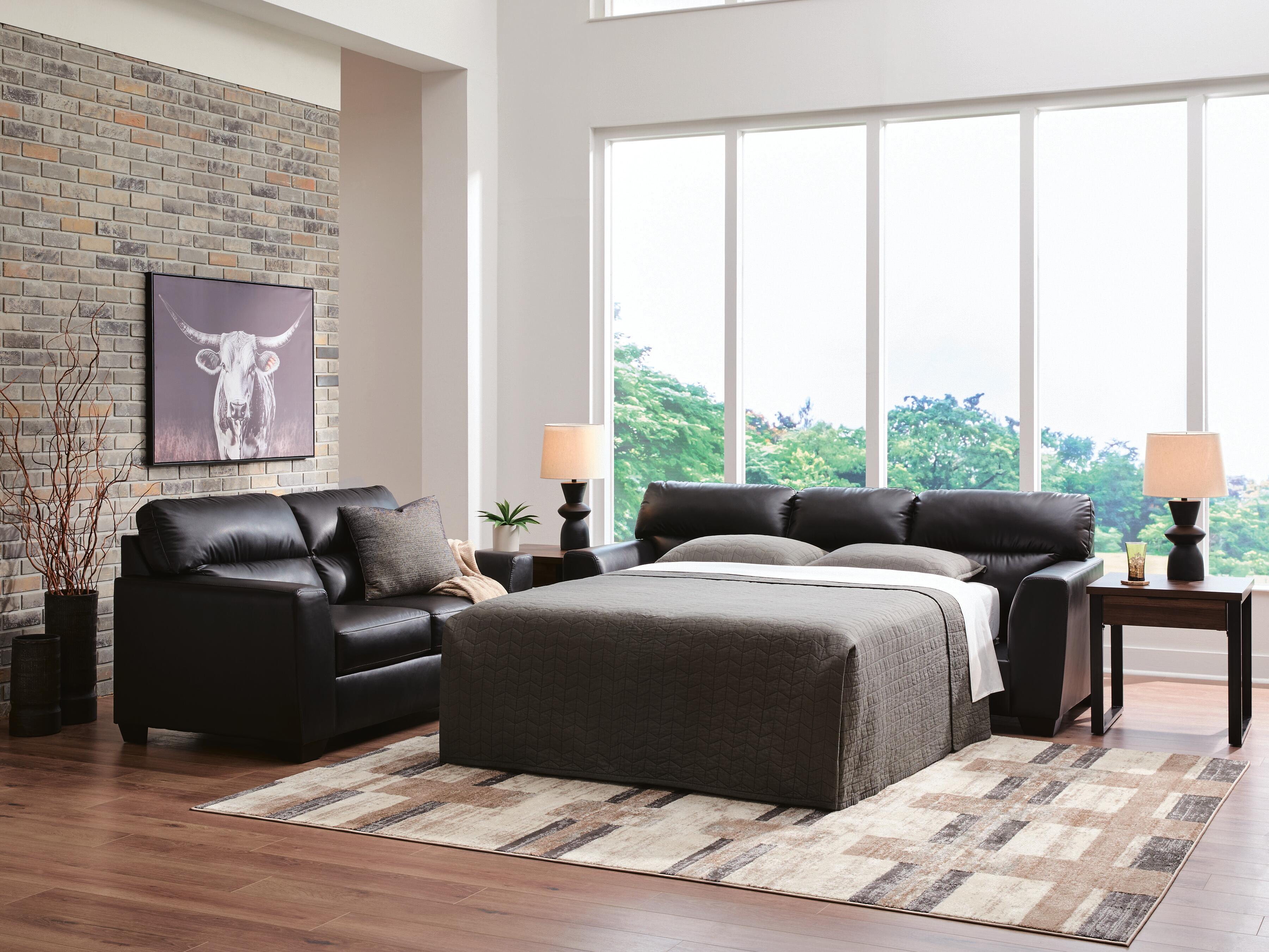 Orleans Furniture - Ashley Furniture - Glennbre Living Room - Queen Sofa Sleeper / Midnight - PC6980439
