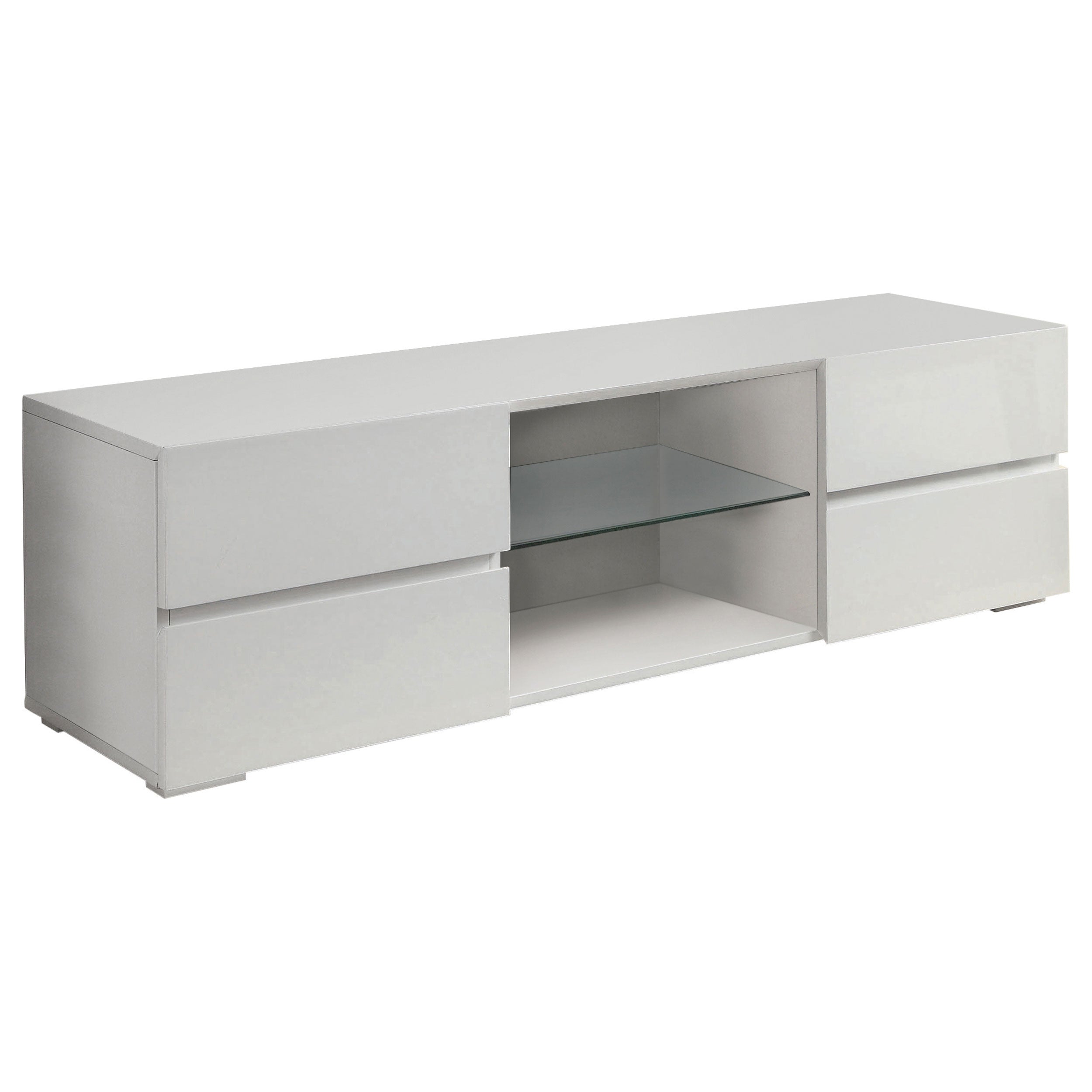 Orleans Furniture - Coaster - Galvin 4-drawer Wood 55-inch TV Stand White High Gloss - 700825