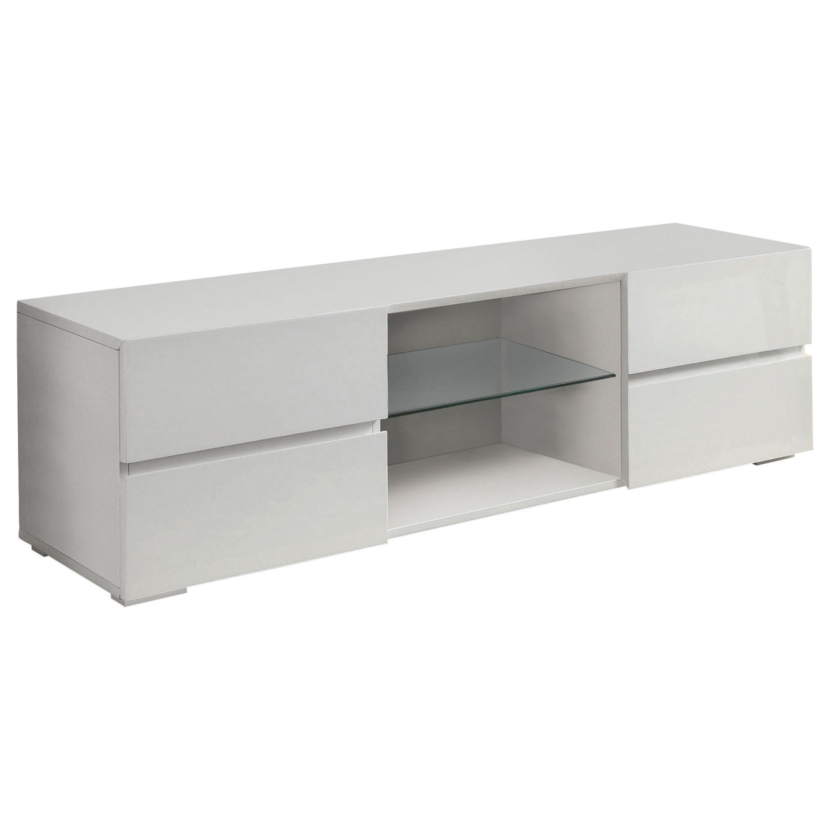 Orleans Furniture - Coaster - Galvin 4-drawer Wood 55-inch TV Stand White High Gloss - 700825